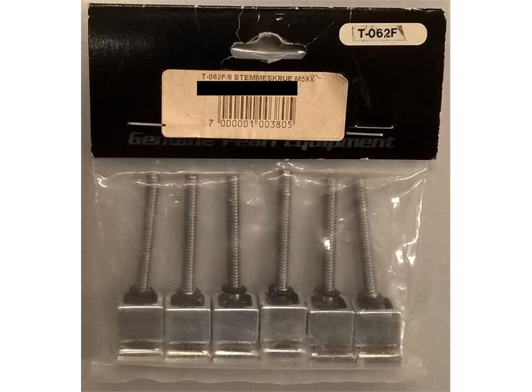 Pearl M5.8 x 52mm Tension Rods & Washers, w/Claw Hook(6 stk)